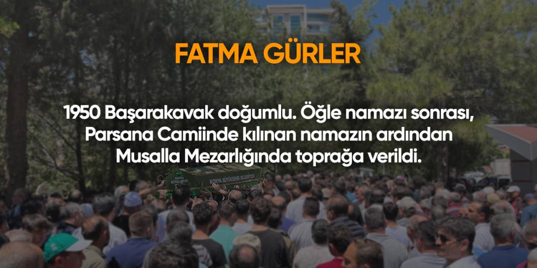 Konya'da bugün vefat edenler | 11 Ocak 2025 9